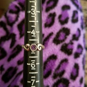 James Avery Scroll Amethyst-Silver band